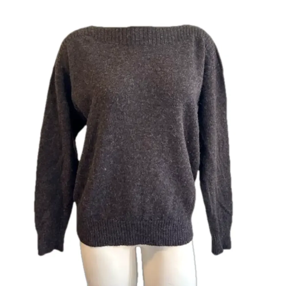 INCALPACA TPX Women's 100% baby Alpaca brown boxy Sweater Sz XS(oversized)